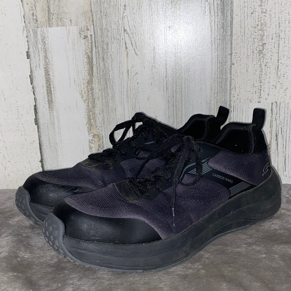 1114 Skechers Carbon Nano Black Steel Toe Sneakers